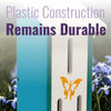 Recycled Plastic Butterfly House, White and Teal