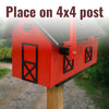 Recycled Plastic Mailbox, Black and Red
