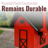 Recycled Plastic Mailbox, Black and Red