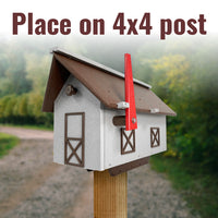 Recycled Plastic Mailbox, Brown and Gray
