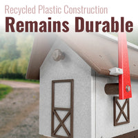 Recycled Plastic Mailbox, Brown and Gray