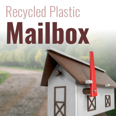 Recycled Plastic Mailbox, Brown and Gray
