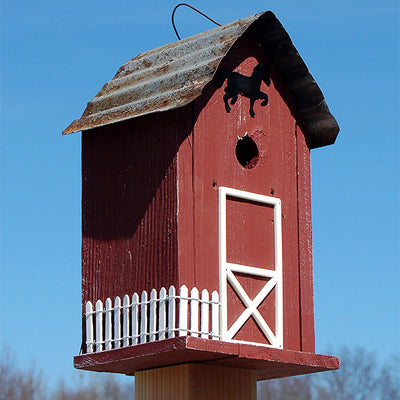 Summitville Stable Bird House, Red