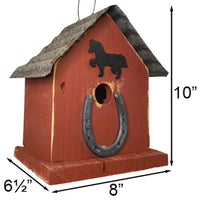Huntington Horseshoe Bird House, Red