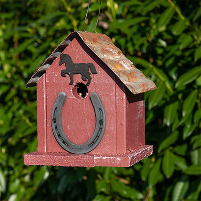 Huntington Horseshoe Bird House, Red