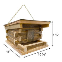 Franklin Log Cabin Feeder - BirdHousesAndBaths.com
