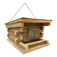Franklin Log Cabin Feeder - BirdHousesAndBaths.com