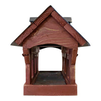 Bird In Hand Amish Willow Hill Covered Bridge Feeder, Red