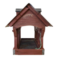 Bird In Hand Amish Willow Hill Covered Bridge Feeder, Red