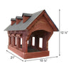 Bird In Hand Amish Willow Hill Covered Bridge Feeder, Red