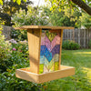 Wild Bird Lover's Cedar Hopper Feeder with Solar Light