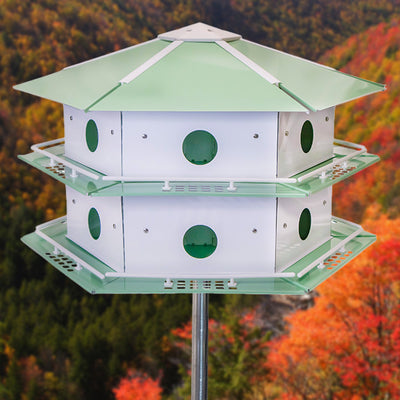 Purple Martin Premium Aluminum Two-Story House - 12 Rooms