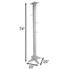 Home Bazaar Display Post, White, 6' 2"
