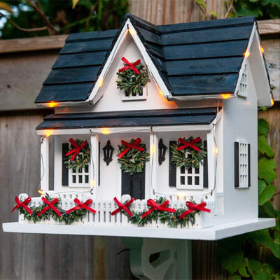 Holiday Bird House with LEDs