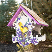 Love Nest Bird Feeder, Goldfinch w/Clematis