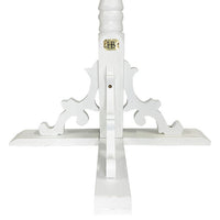 Classic Tall Pedestal with Auger, White, 5’ - BirdHousesAndBaths.com