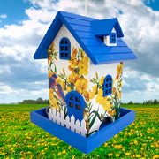 Homestyle Bird Feeder, Bluebirds w/Camellia