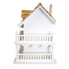 Novelty Cottage Bird House, White