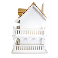 Novelty Cottage Bird House, White