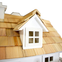 Novelty Cottage Bird House, White