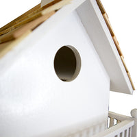 Novelty Cottage Bird House, White