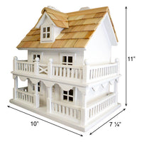 Novelty Cottage Bird House, White