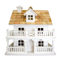 Novelty Cottage Bird House, White