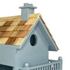 Novelty Cottage Bird House, Blue