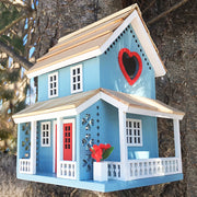 Lover's Lane Cottage Bird House - BirdHousesAndBaths.com