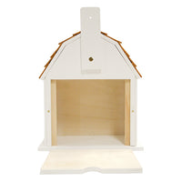Holly Cottage White Bird House - BirdHousesAndBaths.com