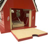 Home Bazaar Festive Lodge Birdhouse with LEDs, Red