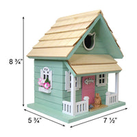 Kitty Cottage Bird House, Green