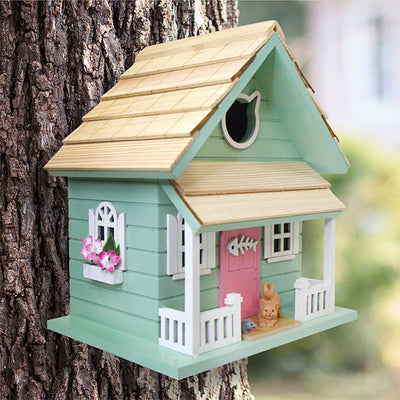 Kitty Cottage Bird House, Green