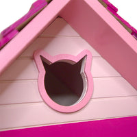 Kitty Cottage Bird House, Pink