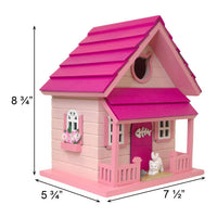 Kitty Cottage Bird House, Pink