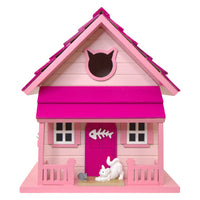Kitty Cottage Bird House, Pink