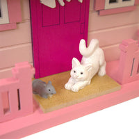 Kitty Cottage Bird House, Pink