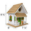 Squirrel Cottage Bird House, Weathered White