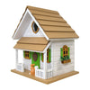 Squirrel Cottage Bird House, Weathered White