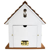Squirrel Cottage Bird House, Weathered White
