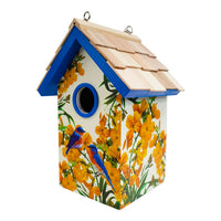 Cottage Bird House, Bluebirds and Camellia