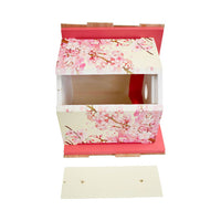Hanging Wren House, Cherry Blossom with Chickadee