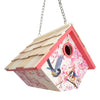 Hanging Wren House, Cherry Blossom with Chickadee