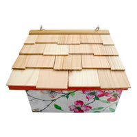 Hanging Wren House, Cardinals and Dogwood Print