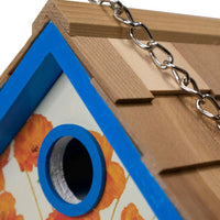 Wren House for California, Quail and Golden Poppy
