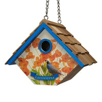 Wren House for California, Quail and Golden Poppy