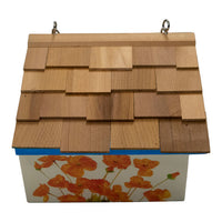 Wren House for California, Quail and Golden Poppy