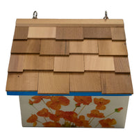 Wren House for California, Quail and Golden Poppy