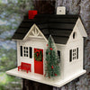 Holiday Ski Chalet Bird House with LEDs - BirdHousesAndBaths.com