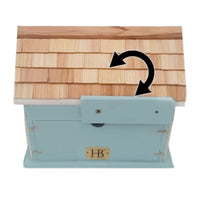 Nantucket Cottage Bird House, Blue